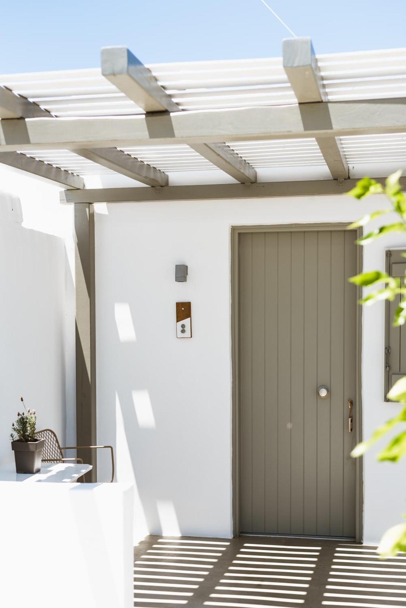 White And Grey Mykonos Town Exterior foto