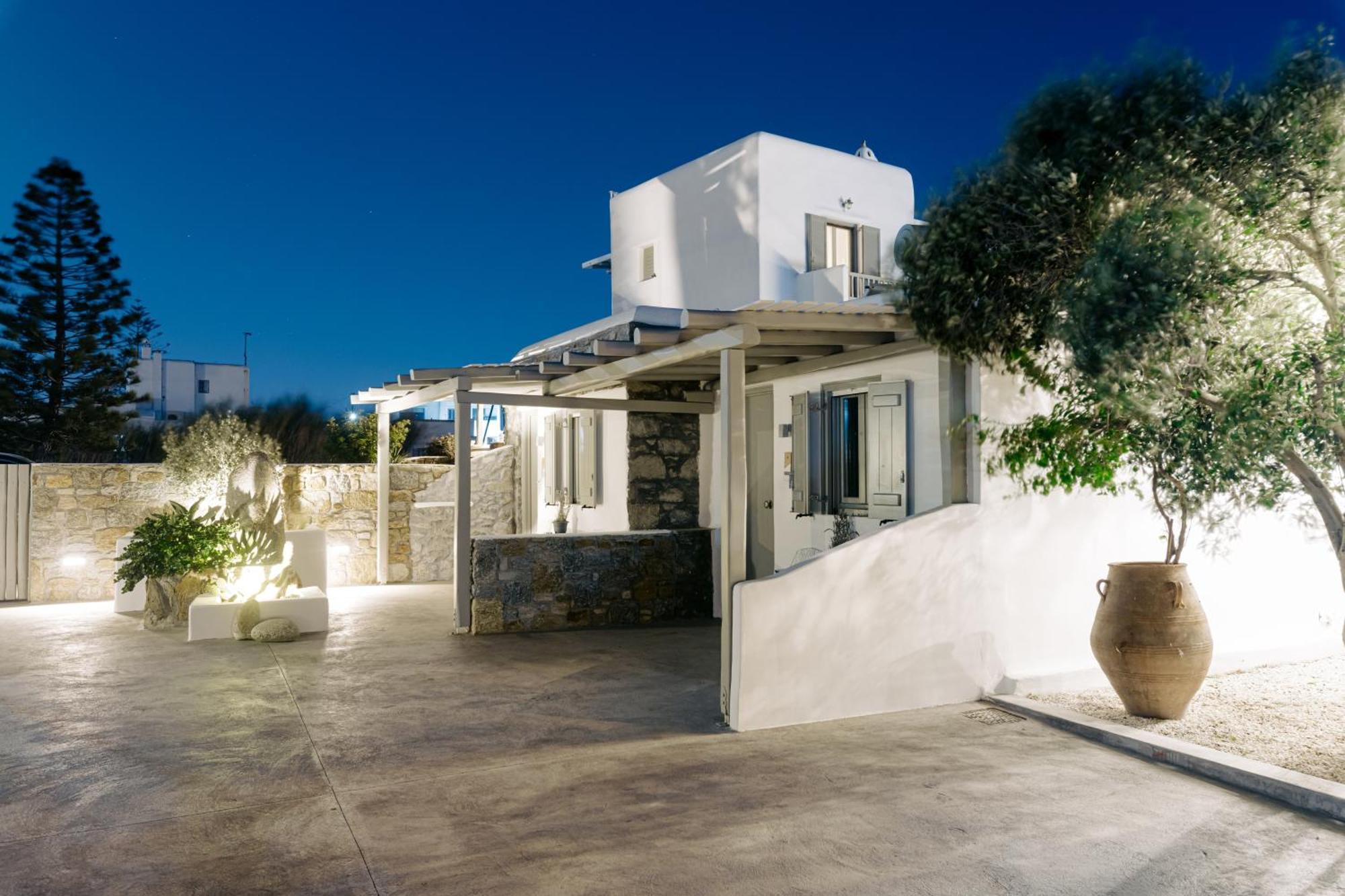 White And Grey Mykonos Town Exterior foto
