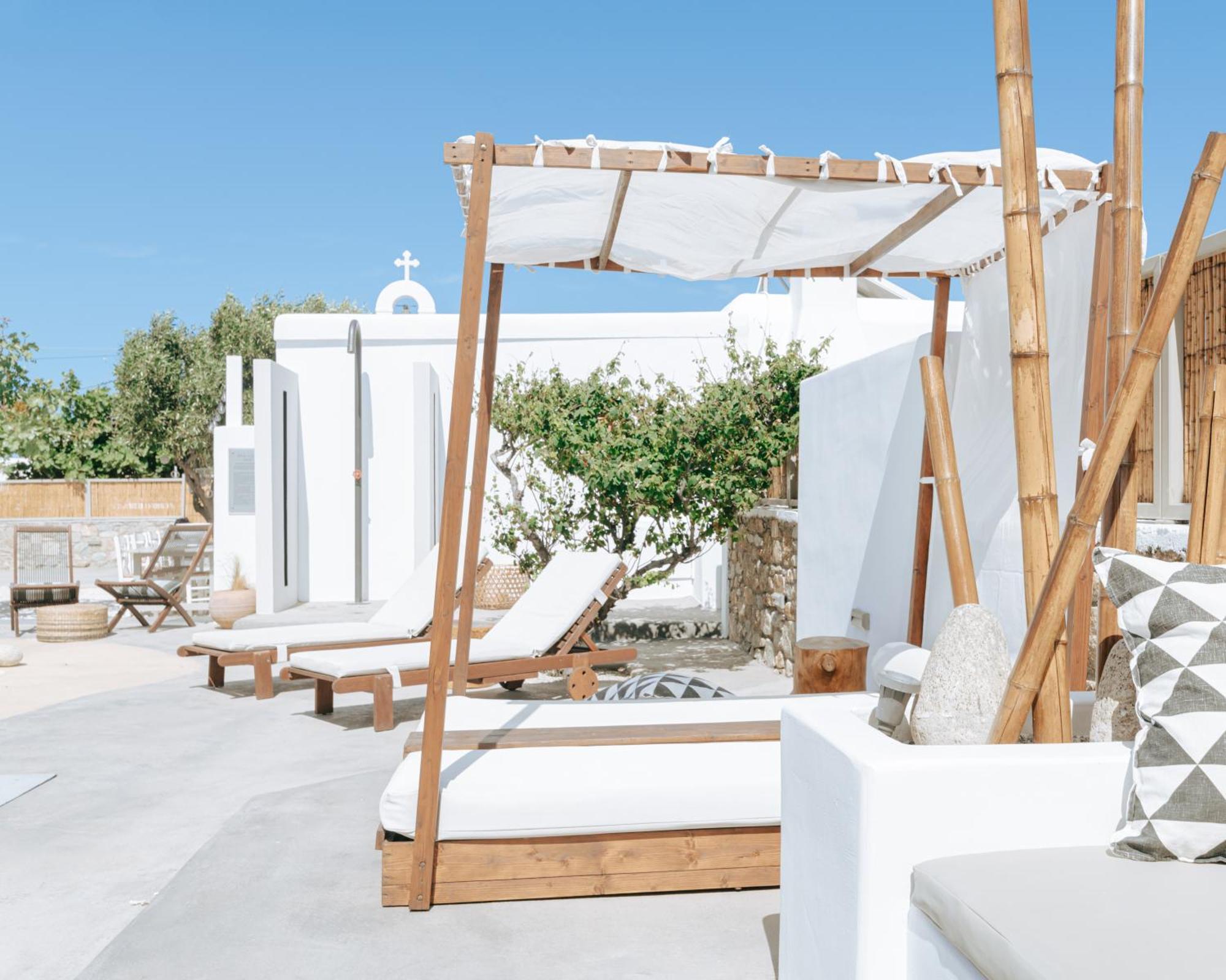 White And Grey Mykonos Town Exterior foto